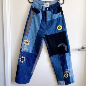 BDG Urban Outfitters Embroidered High Waist Jeans
